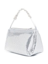 Alexander Wang sequin-embellished mini bag / small sequinned handbags / women’s luxury accessories / shiny luxe bags / logo top handle