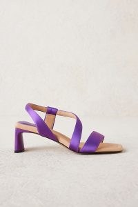 Shoe The Bear Sylvi Slingback Heels in Purple / strappy satin sandals