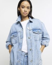 River Island BLUE DENIM JACKET | women’s casual jackets
