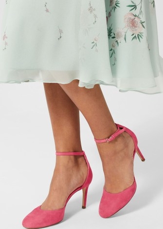 HOBBS ELLIYA COURT in BRIGHT PINK ~ ankle strap courts ~ women’s spring and summer occasion shoes - flipped