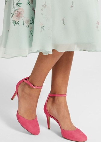 HOBBS ELLIYA COURT in BRIGHT PINK ~ ankle strap courts ~ women’s spring and summer occasion shoes