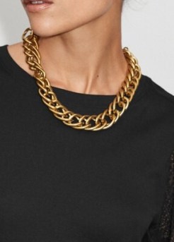 ME and EM 2-In-1 Hallmark Chain in Gold-plated brass – cunky chains – women’s statement necklaces