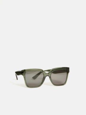 Jigsaw Maldon D-Frame Sunglasses in Green – women’s large square framed sunnies – womens oversized eyewear