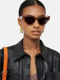 Jigsaw Burley Cats Eye Sunglasses in Pink – women’s luxe eyewear – womens luxury look accessories – large retro sunnies – chic vintage looks – cat eye shape