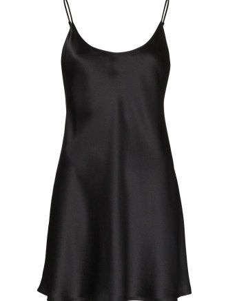 La Perla silk nightdress in black / silky nightwear / luxury sleepwear - flipped