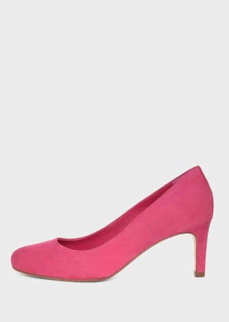 HOBBS LIZZIE COURT in BRIGHT PINK ~ leather round toe courts ~ women’s summer occasion shoes