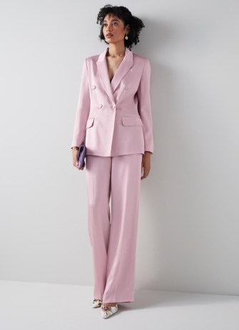 L.K. BENNETT Rose Pink Italian Satin Jacket ~ women’s luxury occasion jackets ~ summer event clothing