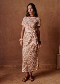 Sézane PIPPA DRESS ZEBRA / women’s organic cotton animal print dresses