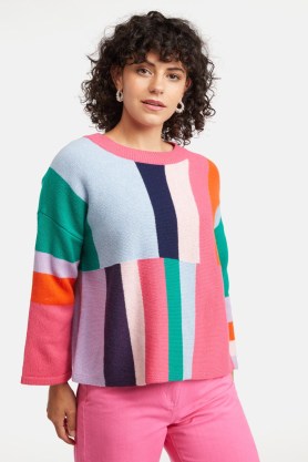 gorman Stripe Stack Jumper | women’s multicoloured jumpers | womens striped sweaters - flipped