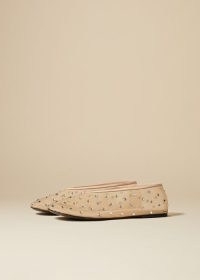 KHAITE THE MARCY FLAT in Crystals / sheer crystal embellished ballerinas / luxury ballerina flats / women’s luxe shoes