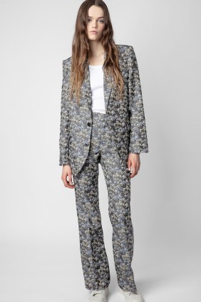 Zadig & Voltaire Vegy Blazer / women’s floral blazers / womens luxe longline jackets / luxury clothes