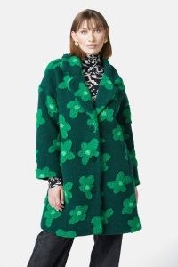 gorman Freshly Cut Coat in Green / textured floral coats