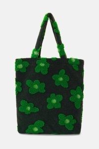 gorman Freshly Cut Wool Tote / floral textured shopper / flower motif bags