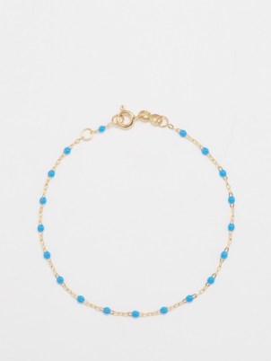 GIGI CLOZEAU Classic Gigi resin & 18kt gold bracelet – women’s blue beaded blacelets