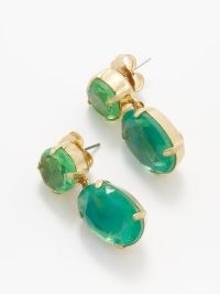 ROXANNE ASSOULIN Simply Emerald crystal drop earrings ~ women’s jewellery with green crystals