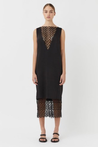 CAMILLA AND MARC Lorelei Lace Dress in Black – chic semi sheer dresses