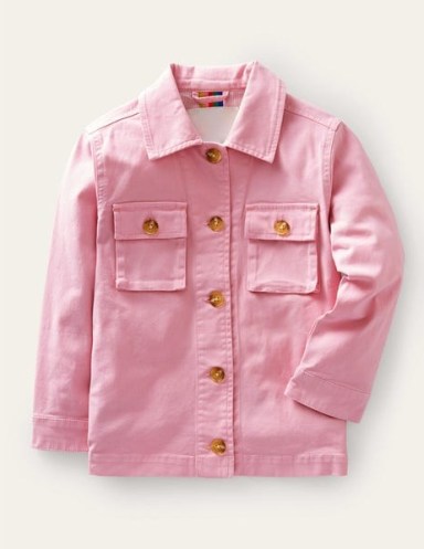 BODEN Utility Shacket Cameo Pink – women’s cotton candy coloured jackets – womens utility clothing - flipped