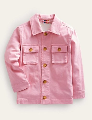 BODEN Utility Shacket Cameo Pink – women’s cotton candy coloured jackets – womens utility clothing
