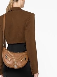 Versace small Repeat shoulder bag in brown leather ~ luxury handbags ~ designer bags