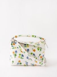 LOEWE Puzzle floral-print leather cross-body bag / luxury summer handbags / luxe top handle bags