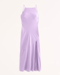 Abercrombie & Fitch Maude Angel Sleeve Dress in Purple ~ strappy fluid fabric slip dresses