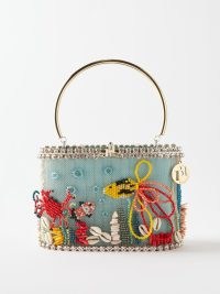 ROSANTICA Holli Aquarium bead & crystal-embellished handbag / under the sea themed occasion bags / small ocean inspired evening handbags / luxury party accessories / beaded fish and shells