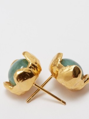 ALIGHIERI The Eye of the Storm 24kt gold-plated earrings – luxe studs – women’s luxury style jewellery - flipped