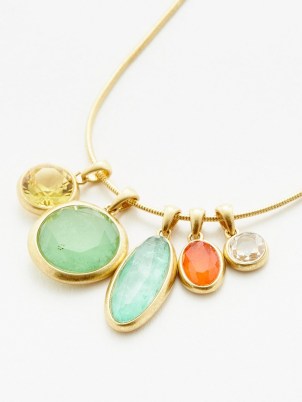ROXANNE ASSOULIN The Little Bits glass & gold-plated necklace – multicoloured charm necklaces