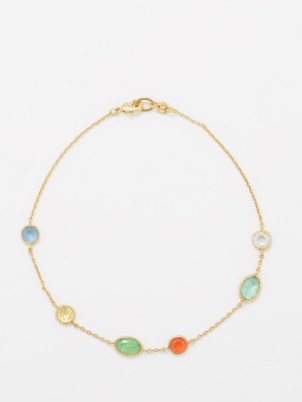 ROXANNE ASSOULIN The Little Bits glass-bead anklet / multicoloured beaded anklets / summer jewellery - flipped