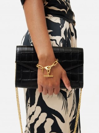 JIGSAW Textured Heritage Bracelet in Gold Tone – women’s chic fashion jewellery – womens chunky chain bracelets