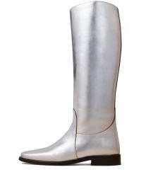 KHAITE The Wooster Riding boots in metallic effect leather