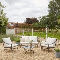 Churchgate 4 Seater Metal Conversation Set ~ chic outdoor seating sets ~ contemporary garden furniture