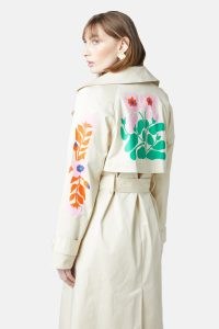 gorman x Liv Lee Corsage Collage Trench | floral print belted self tie waist coats