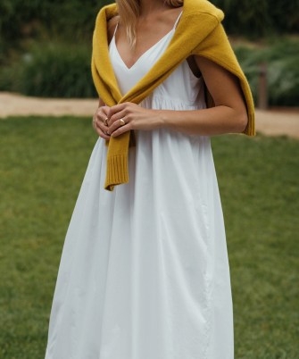 JENNI KAYNE Cove Dress in White | cotton slip dresses | women’s strappy summer fashion | cami strap clothing - flipped