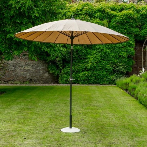 Geisha Brown Parasol ~ garden shade ~ chic outdoor parasols