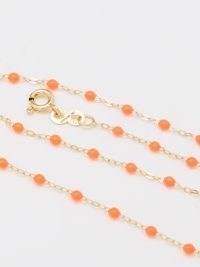 GIGI CLOZEAU Classic Gigi resin & 18kt gold necklace / orange beaded necklaces