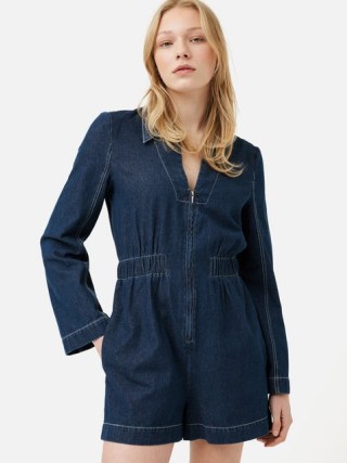 JIGSAW Denim Playsuit in Blue – women’s casual navy playsuits