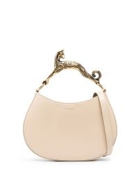 Lanvin Hobo Cat leather bag ~ luxe light beige sculpted handle handbag ~ chic shoulder bags ~ luxury handbags