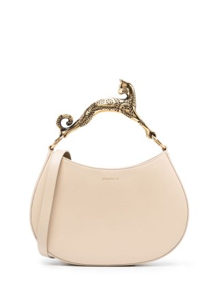 Lanvin Hobo Cat leather bag ~ luxe light beige sculpted handle handbag ~ chic shoulder bags ~ luxury handbags - flipped