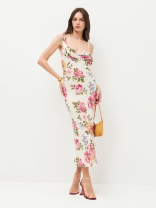Reformation Reya Dress Giverny ~ floral asymmetric occasion dresses - flipped