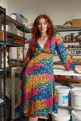 gorman x Marina Ester Castaldo River Blooms Long Dress – multicoloured long sleeve dresses