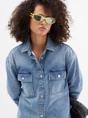 BOTTEGA VENETA EYEWEAR Unapologetic cat-eye rubber and metal sunglasses | women’s contemporary yellow rimmed sunnies - flipped