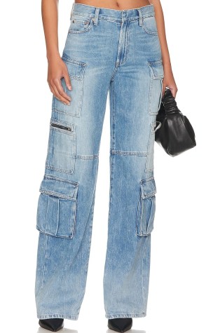 Cay Baggy Cargo Jean in Brea Blue ~ women’s relaxed fit pocket detail utility jeans ~ denim utilitarian clothes