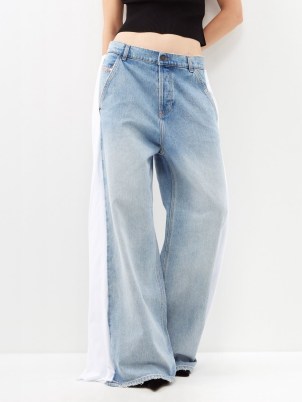 DIESEL Sire side-panel wide-leg jeans in light wash blue – women’s relaxed denim clothes