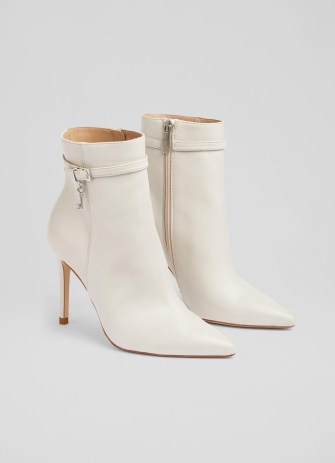 l.k. bennett Clover Cream Leather Ankle Boots – women’s luxe winter boot ~ luxury autumn footwear
