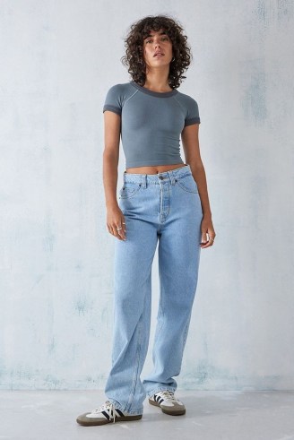 Dickies Thomasville Light Wash Denim Jeans Vintage Denim Medium ~ women’s blue denim straight leg jean