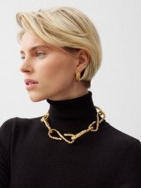 ALIGHIERI The Rocky Road 24kt gold-plated necklace – statement chain link necklaces