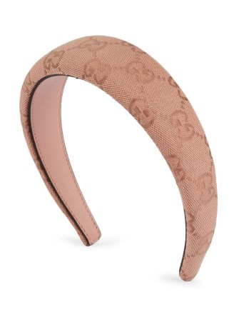 Gucci GG-canvas jacquard headband in light brown | designer headbands
