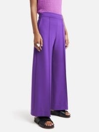 JIGSAW Modern Crepe Sailor Trouser in Purple ~ women’s smart wide leg trousers