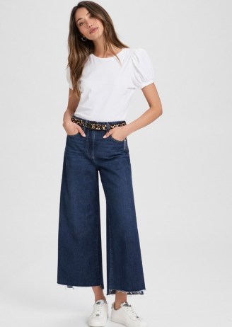 PAIGE DENIM FRANKIE HIGH RISE CULOTTE in GRACIE LOU | women’s jeans with raw uneven hems - flipped